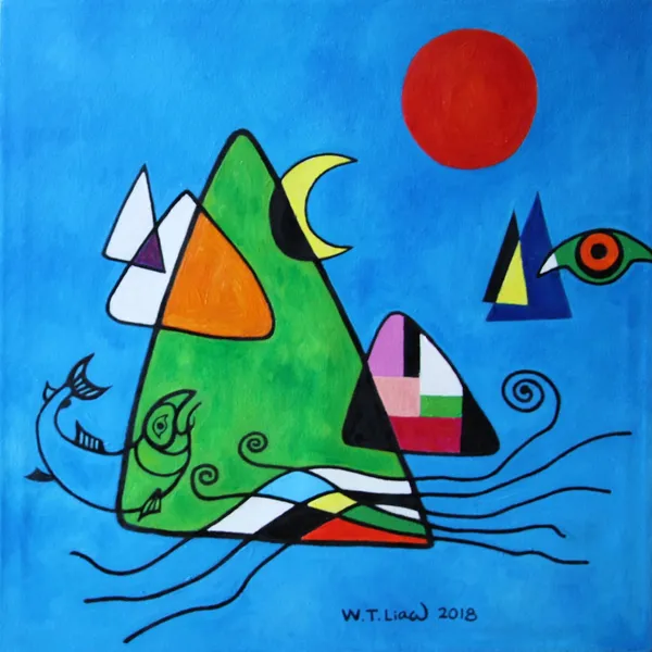 加拿大四季元素 Elements of Canadian Four Seasons 60x60cm Oil on Canvas