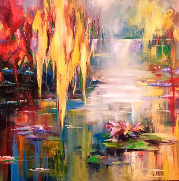 藍玉梅Michelle Lan 秋之荷塘 Autumn Lotus Pond